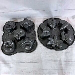 Nordic Ware Hungry Animals & Bugs Cake Pan Set Animal Face Molds